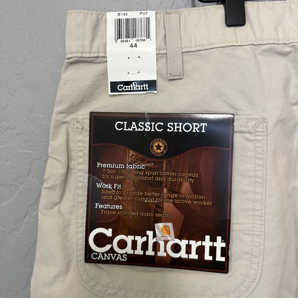 Carhartt NWT B145 Classic Canvas Short Khaki Waist 44 - Picture 3 of 9